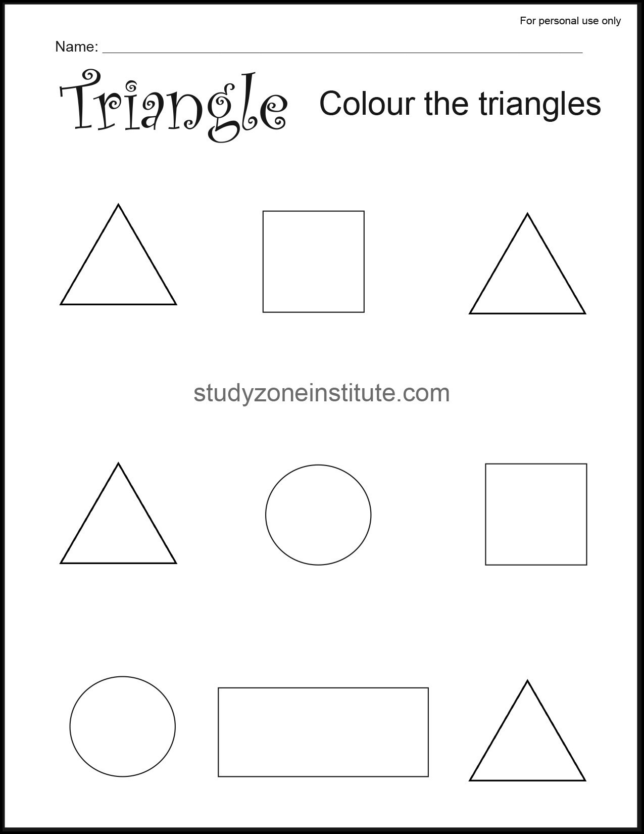 Triangle Search_Worksheets Study Zone - Study Zone Institute